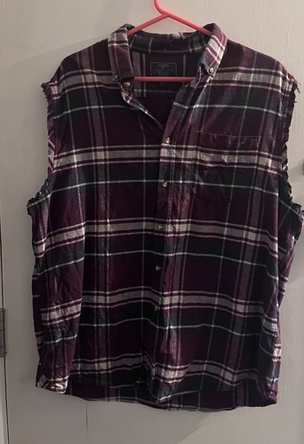 Check shirt sleeveless - shirt,