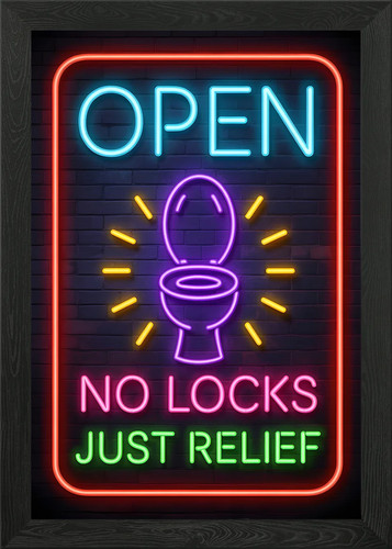Neon toilet sign open - neon,