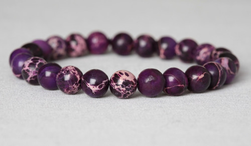 Purple variscite 8mm round - purple,