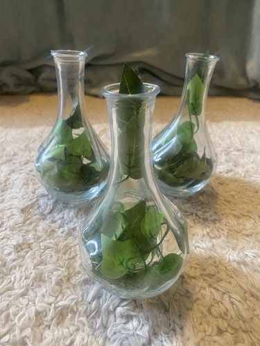 Decorative glass bottles with