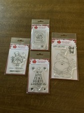 WOODWARE Christmas Clear Stamps X 4
