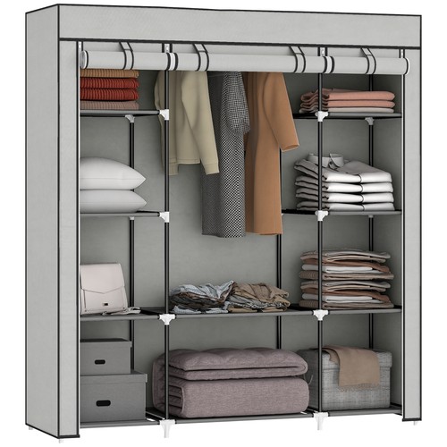 Homcom fabric wardrobe - wardrobe, with