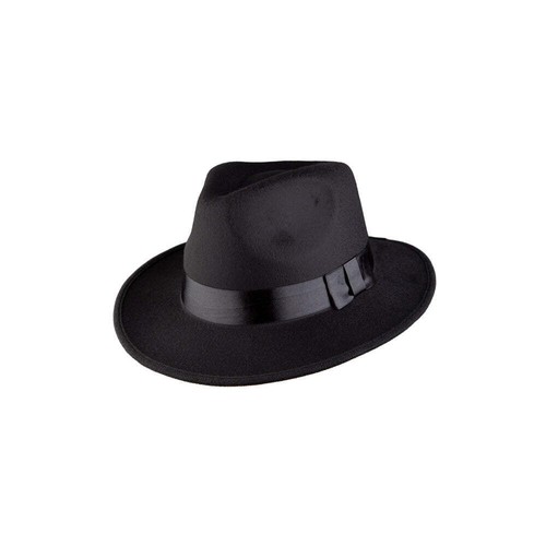 Swifty fedora hat black 1920s - hat,