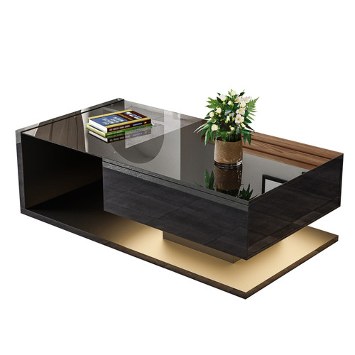 High gloss black coffee - high,