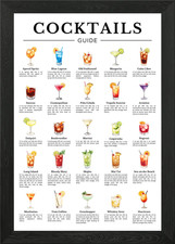 Cocktails Guide Framed Wall