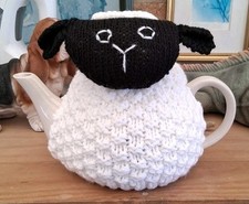 Hand Knitted Sheep Tea Cosy For A  Medium Teapot (4 - 6 CUP)