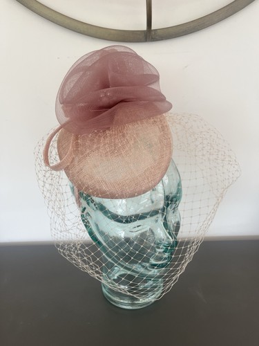 Rose pink pillbox - , fascinator
