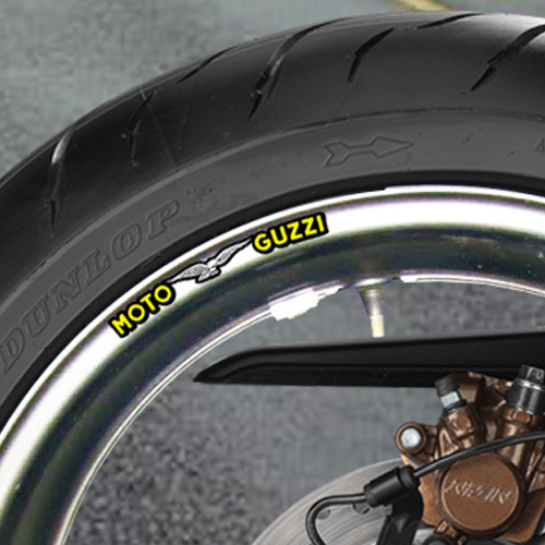 Moto guzzi wheel rim stickers - moto,