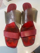 ZARA RED SSE THRU SANDAL SIZE