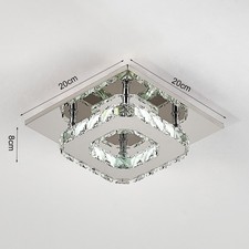 12W Modern Chrome Crystal LED