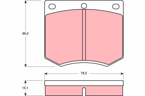 Fits 3000 brake pad - ac, set