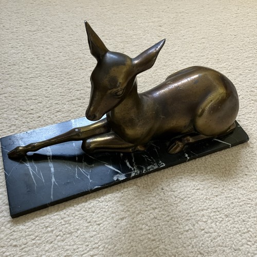 Vintage laying down deer fawn - vintage, deer/fawn