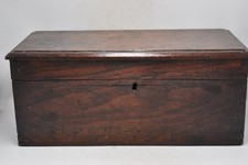 Antique georgian oak deed box - oak,