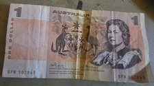 $1 one dollar bill Australian