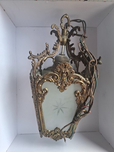 Vintage brass pendant - vintage,