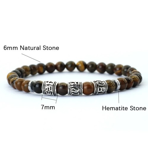 Men howlite lava tiger eye - lava,
