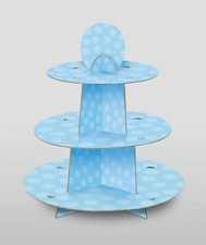 Blue Cupcake Stand 3 Tier