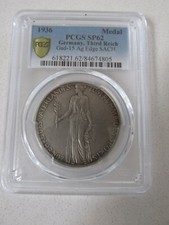 1936 Germany Third Reich Olympics Silver Medal....PCGS SP62