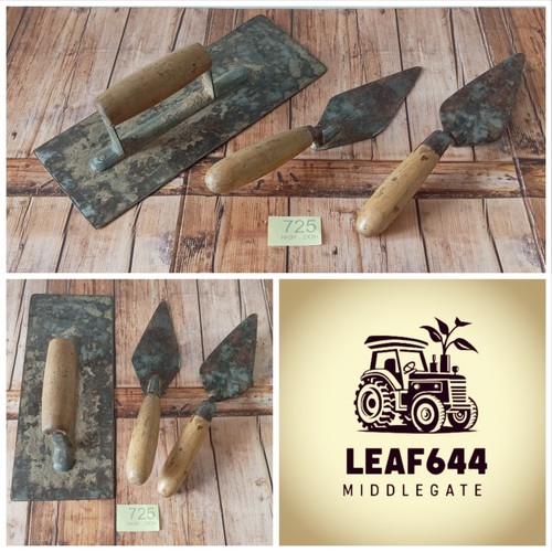 Bricklaying trowels old - 3x,