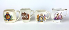 4 Royal Coronation Mugs, Queen