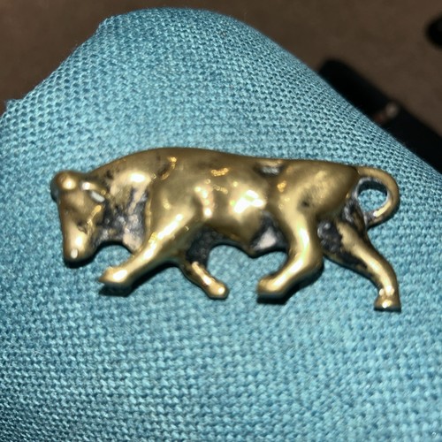 Vintage brass bull