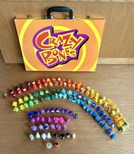 Vintage Rare Gogos Crazy Bones 60 Slot Display  Carry Case + 129 Figures