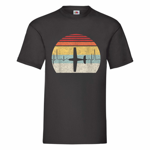Airplane heartbeat shirt - airplane,