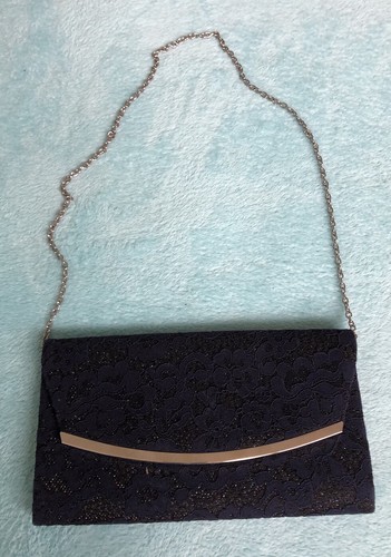 Next navy lace clutch - lace,