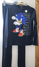 Sonic The Hedgehog Pyjamas Cotton Pyjamas Long Sleeved Blue Age 11-12 Years