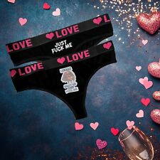 Personalised Thongs for Women Naughty Gift Valentine's Day Love Sexy Lingerie