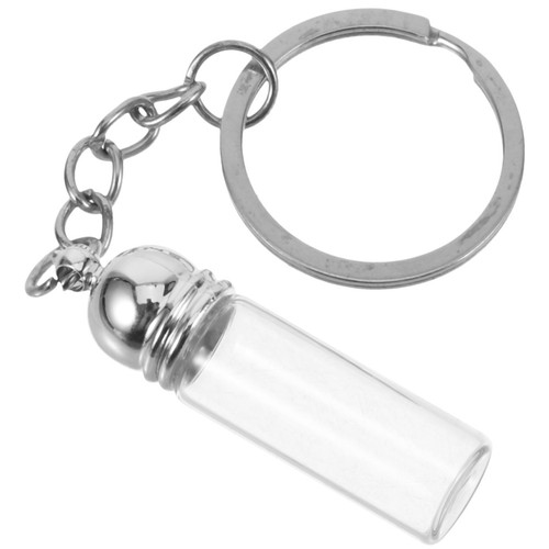 Transparent glass bottle - bottle, key