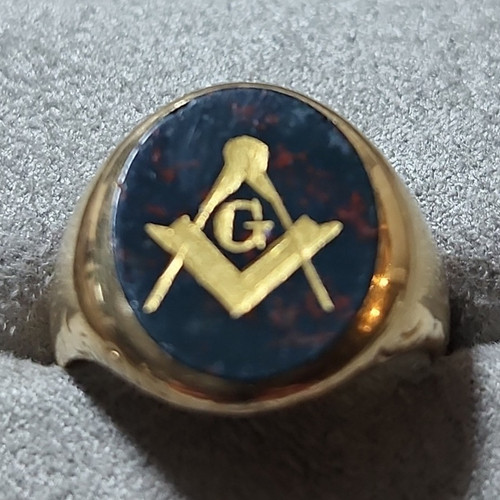 14k gold vintage masonic - vintage,
