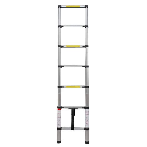 Aluminum telescopic ladder - aluminum,