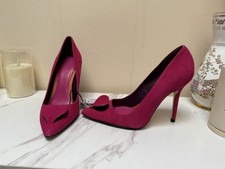 Zara pink orange suede Valentine high heel shoes