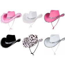 Women Cosplay Sequin Cowgirl Hats Bachelorette Party Hat Cowboy Hat Cowgirl Hat