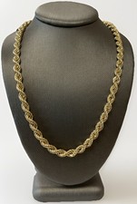 9ct GOLD ROPE LINK CHAIN 20 INCH LONG 9.7 GRAMS  FULLY HALLMARKED