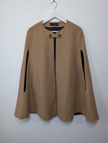 Zara camel long cape - long,