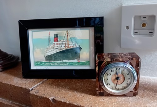 Cute pink glass cunard rms - cute,