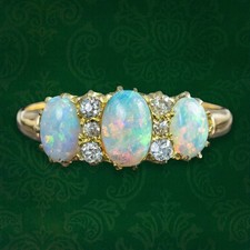 ANTIQUE VICTORIAN OPAL DIAMOND