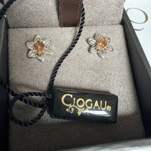 Clogau gold daffodil earrings - gold,