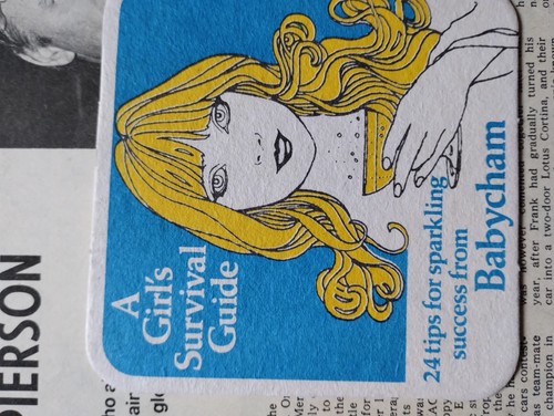 Sk293 babycham beer mat - mat, no