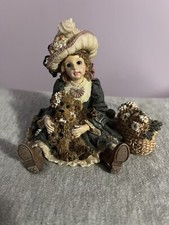 Meredith wJacqueline Daisy Chain Boyds Bears Resin Dollstone Retired Free Ship