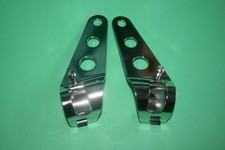 TRIUMPH NORTON BSA UNIVERSAL HEADLIGHT BRACKETS CAFE RACER STAINLESS STEEL