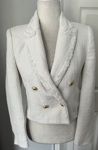 Zara white boucle waist - white, length