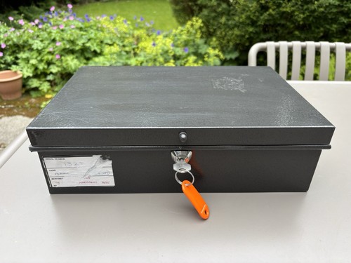 Large metal money box - metal, key