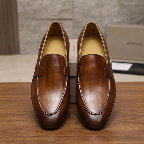 Mens handmade brown leather - handmade,