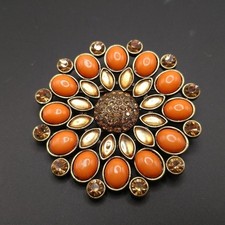 Vintage Orange Cabochon Topaz