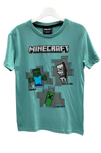 Minecraft boys green shirt - boys,