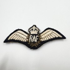 Genuine WW2 RAF Royal Air Force Pilots Wings Locally Made With Press Studs