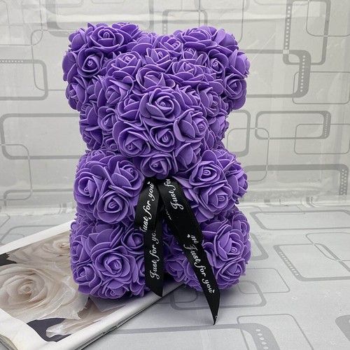 25cm rose flower teddy - 25cm,
